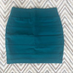 BCX Miniskirt - Teal - Size M